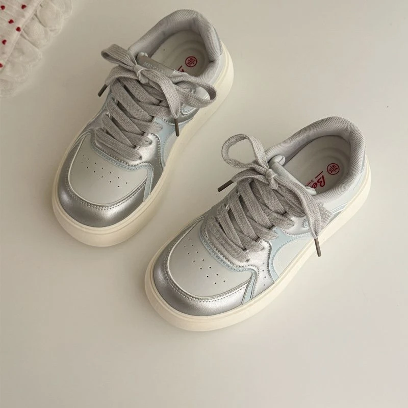 原创小众厚底板鞋女2025秋季新款百搭鞋子透气休闲运动鞋女鞋子