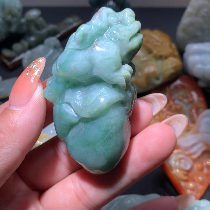 翡翠未镶嵌颈饰保真天然A货翡翠