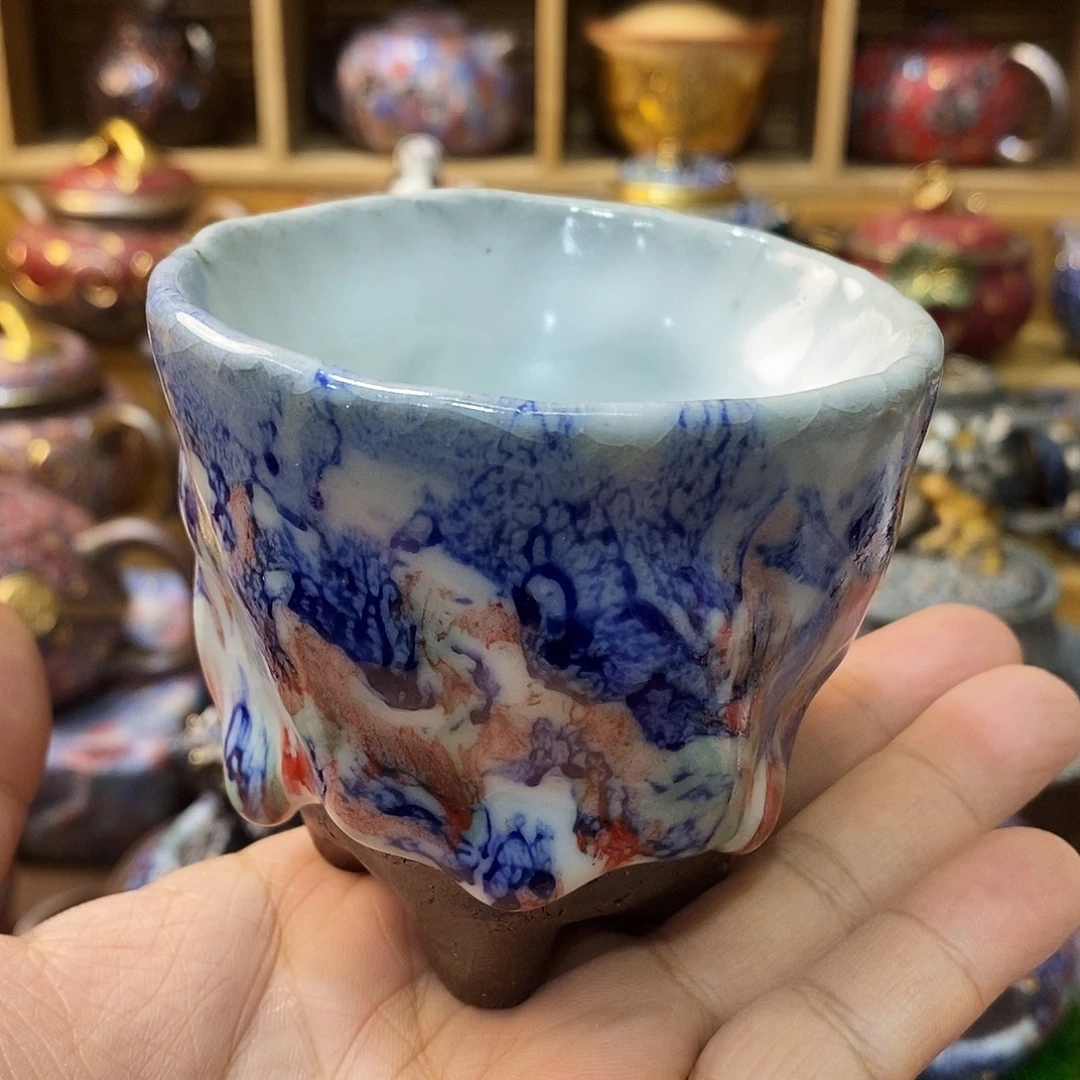 粗陶志野柴烧茶器