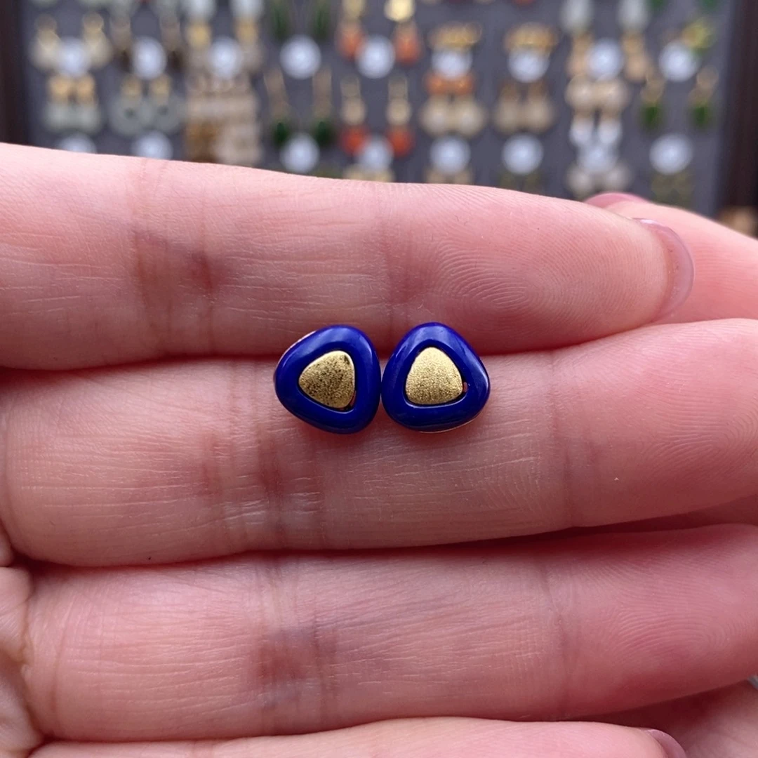 银S925镶嵌和田玉耳饰