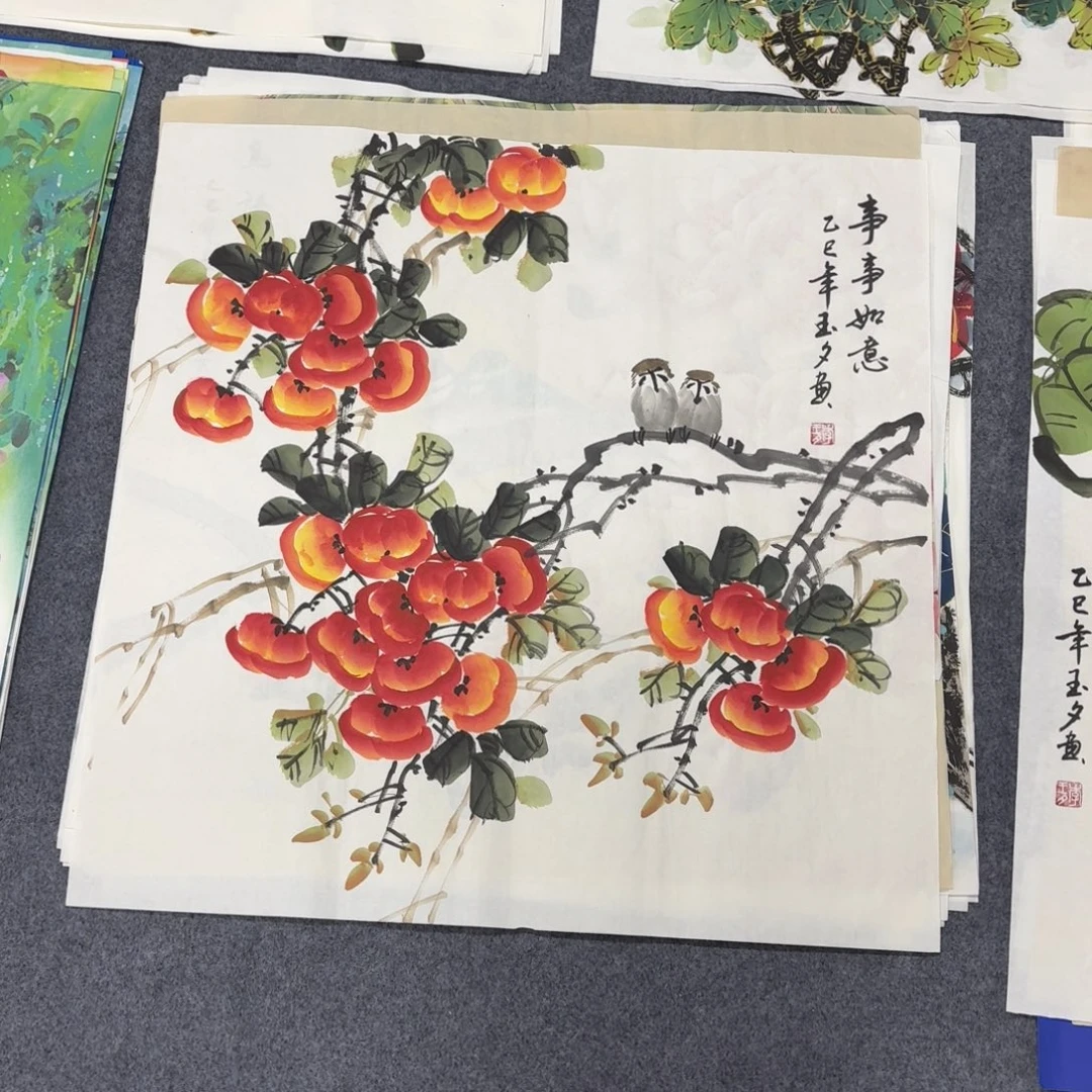 国画68×68手绘画画画
