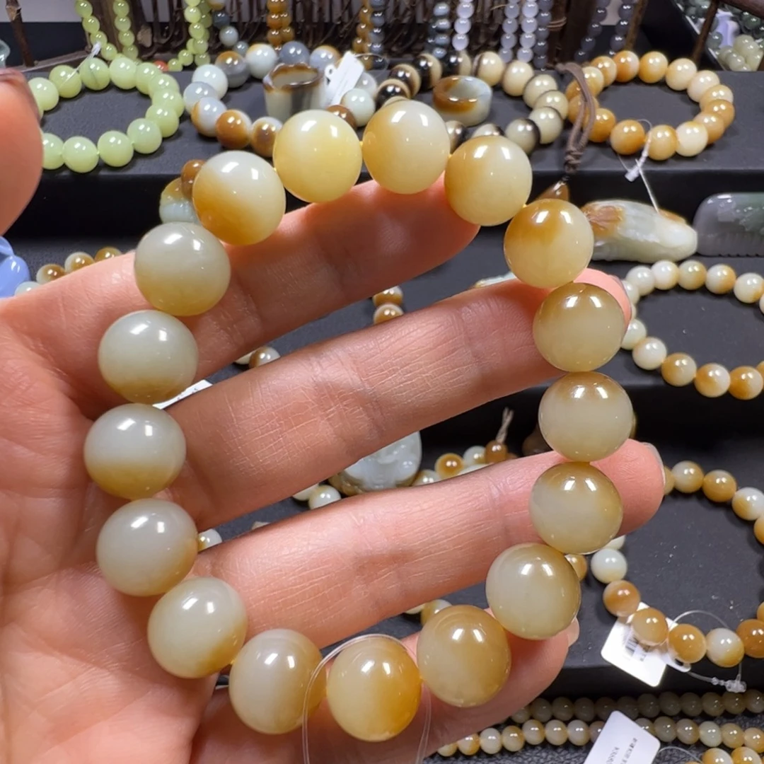 好***计和田玉未镶嵌手链卡12