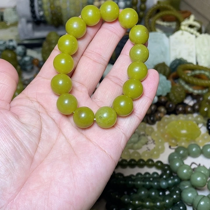 蛇纹石玉未镶嵌手链