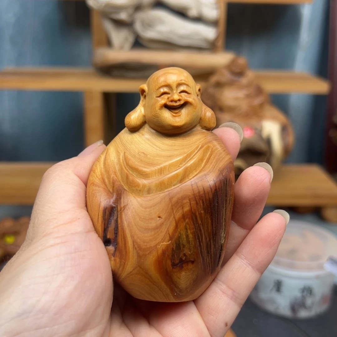 木.*雪崖柏木摆件手把件