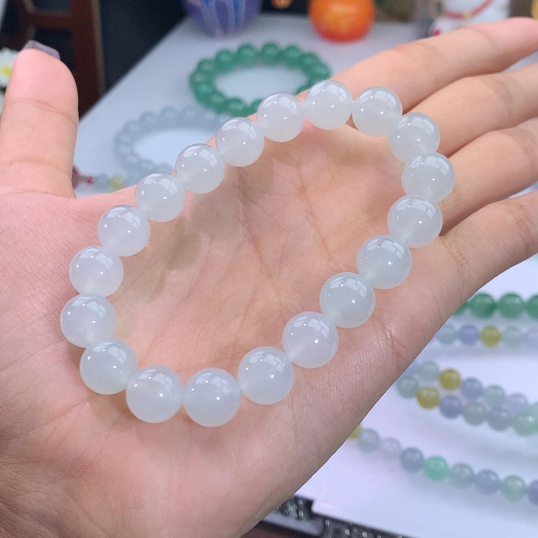 翡翠未镶嵌手链冰晴水手串