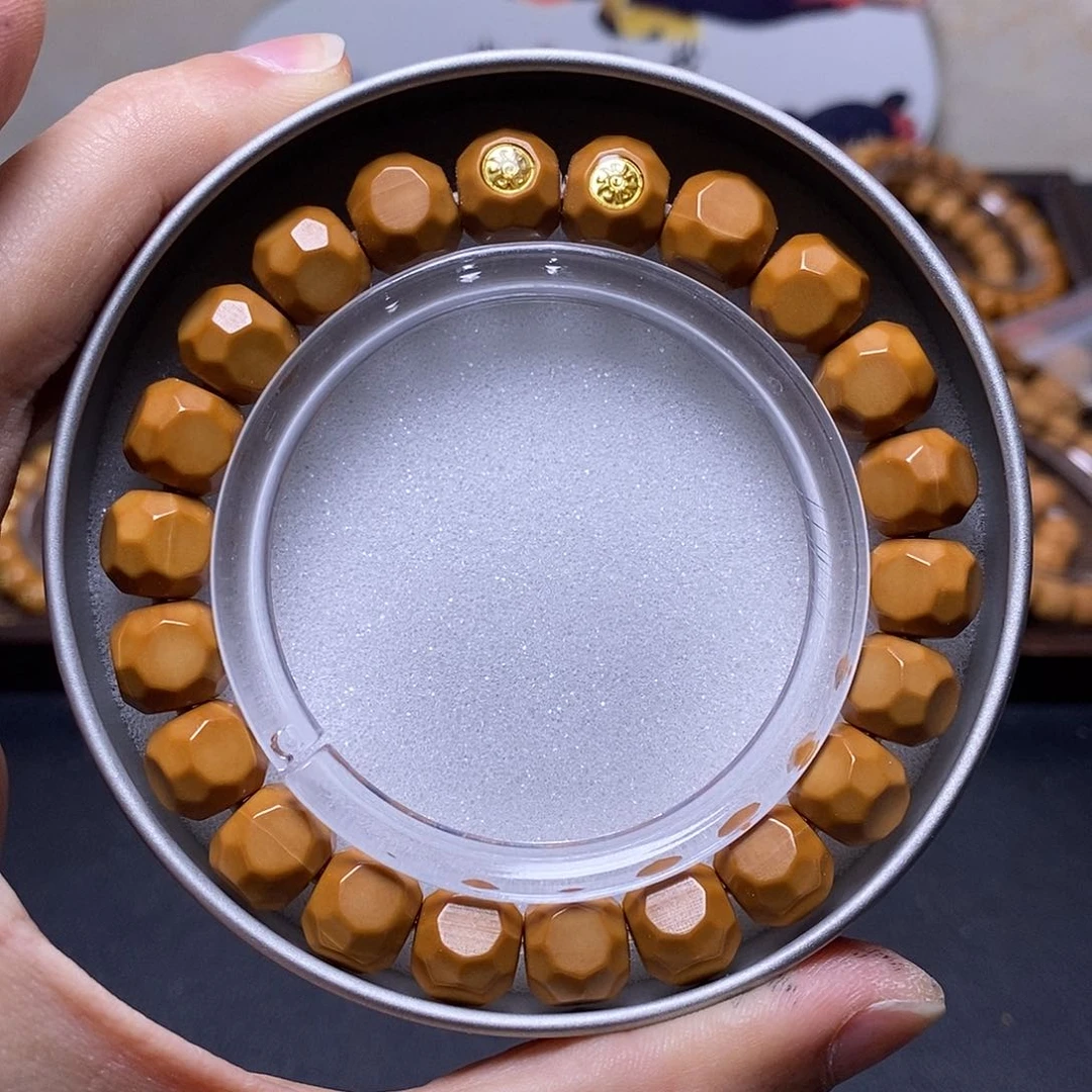 猴头核桃手串双18k金标毕业星耀六方尺寸10左右全品84号