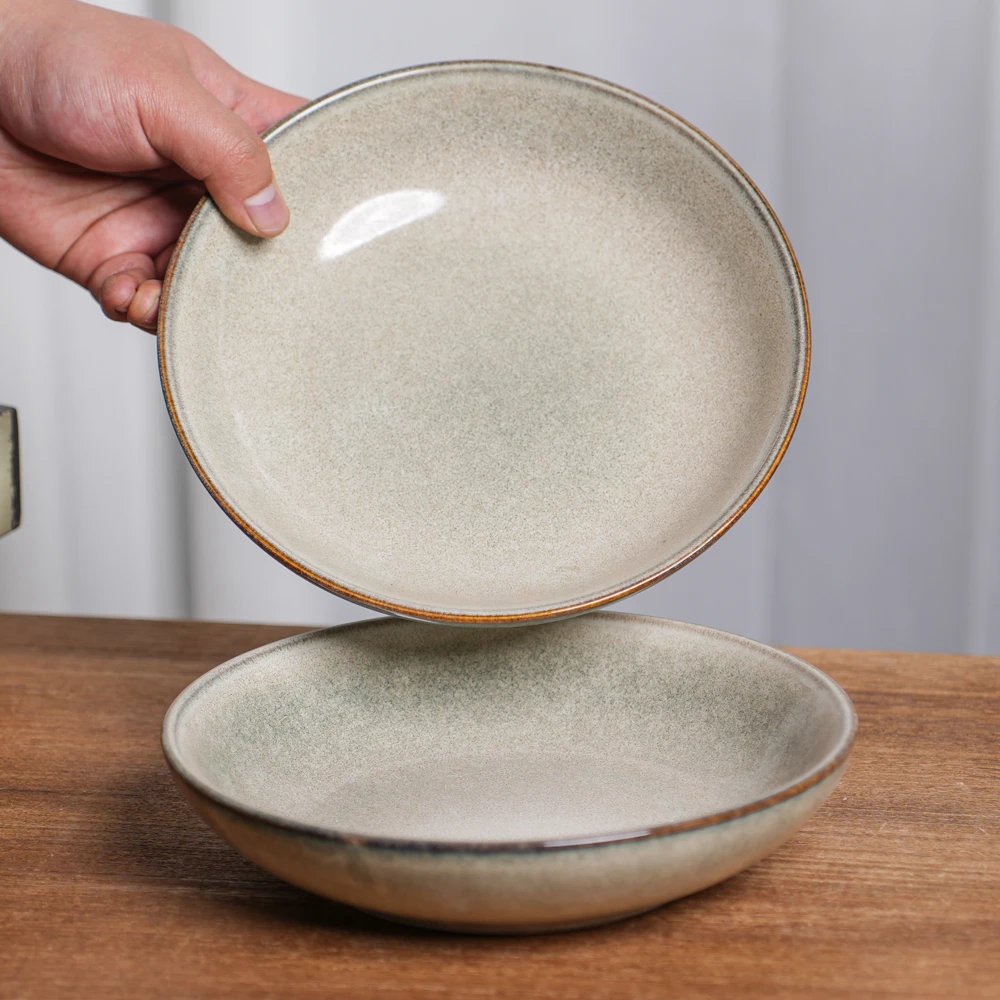 【瑕疵】陶瓷盘子家用高颜值家用深餐盘F2B