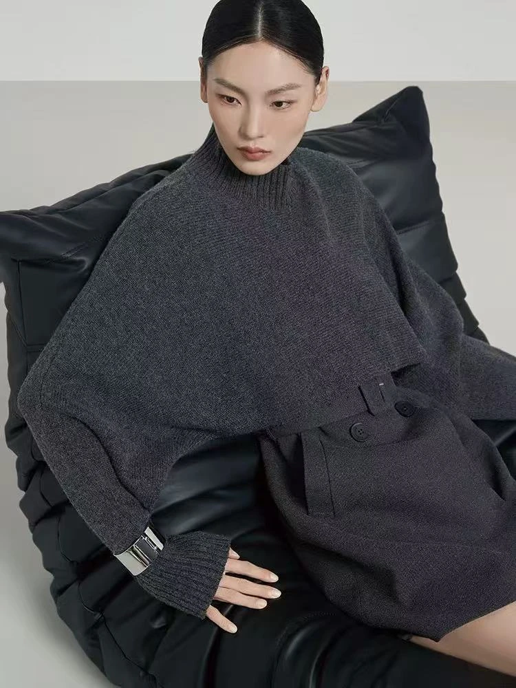 S343【专属】时尚高级感洋气针织外搭两件套套裙RS-QH25AT009