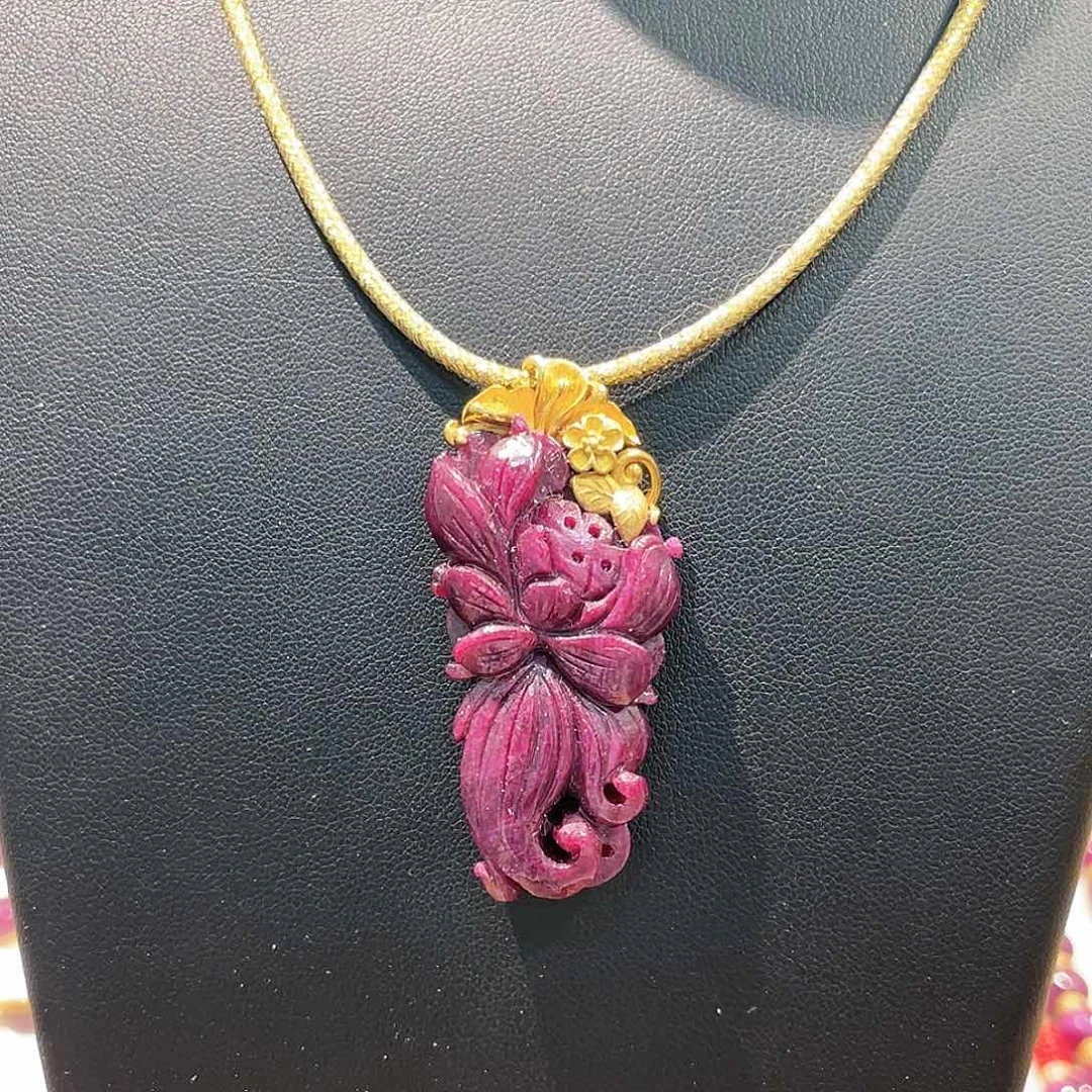 锦纶非金属吊坠红宝