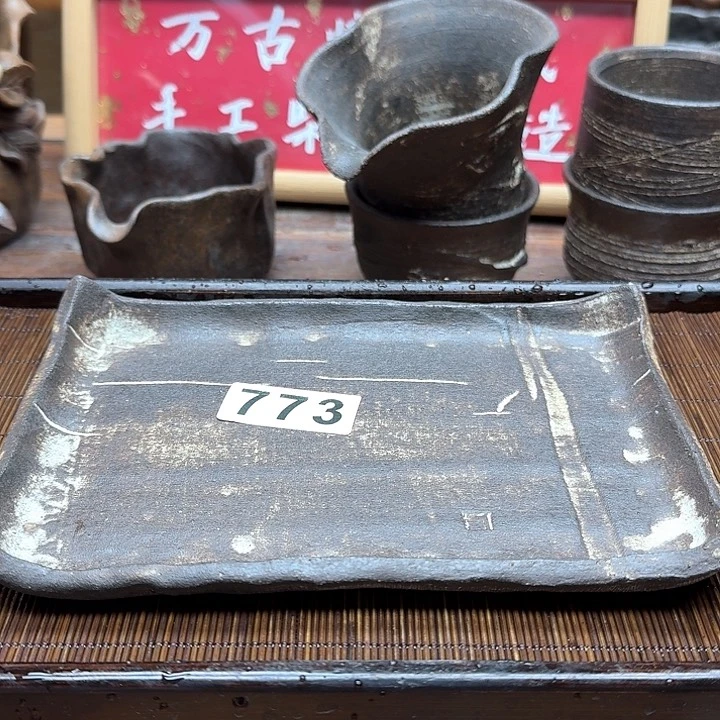 纯手工制作粗陶茶具