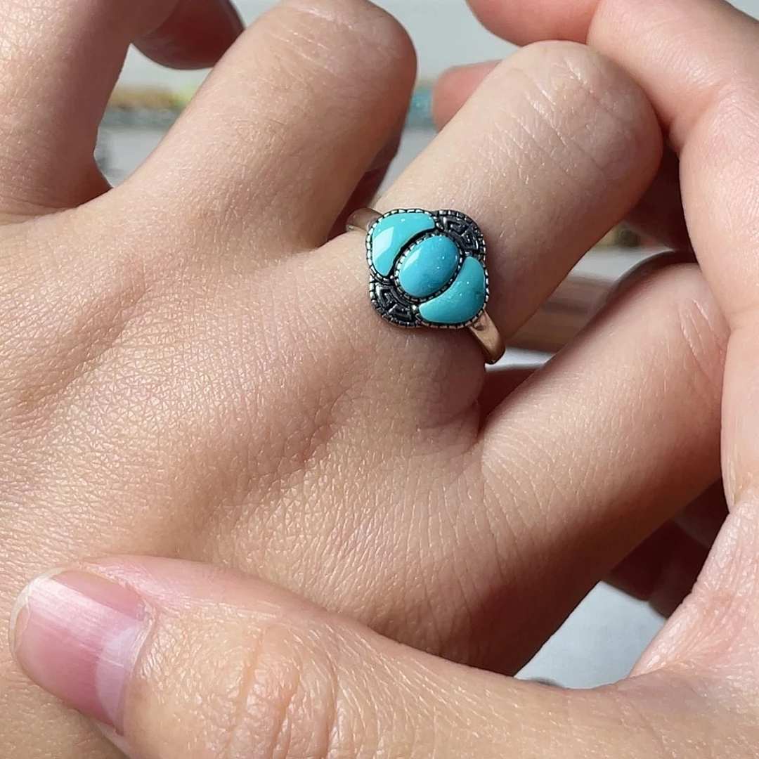 绿松石银S925镶嵌配饰