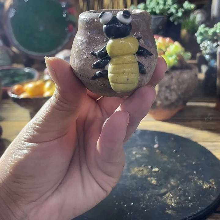 瑕疵处理手工粗陶高温花盆