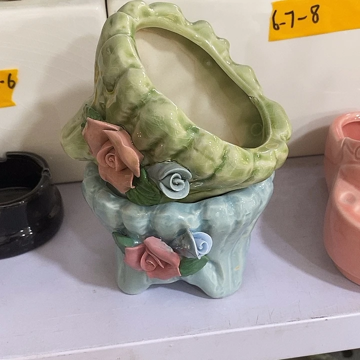 摆件陶凑单满12包邮发 好盆有孔外口 10*7外高8