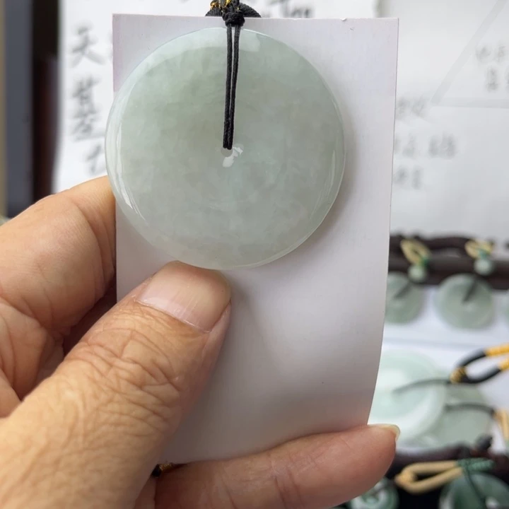 翡翠未镶嵌颈饰天然缅甸翡翠a货平安扣