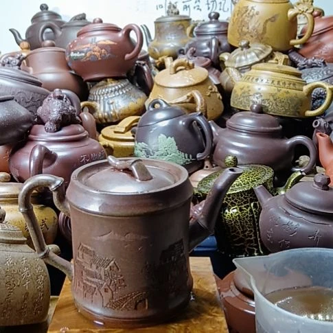 茶壶段泥宜兴原矿解壶青柴烧手工300cc紫砂壶