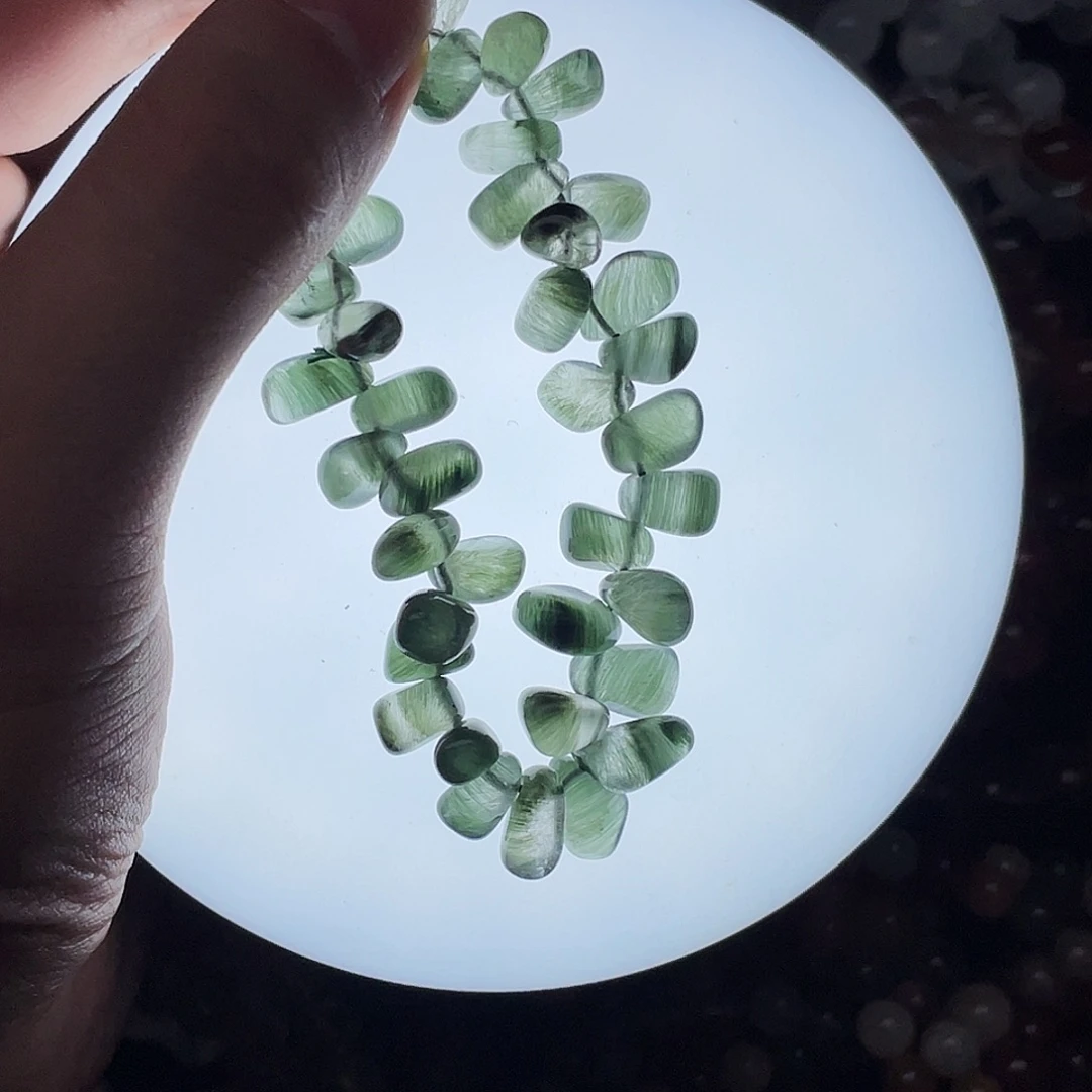 未镶嵌手链水晶绿兔毛
