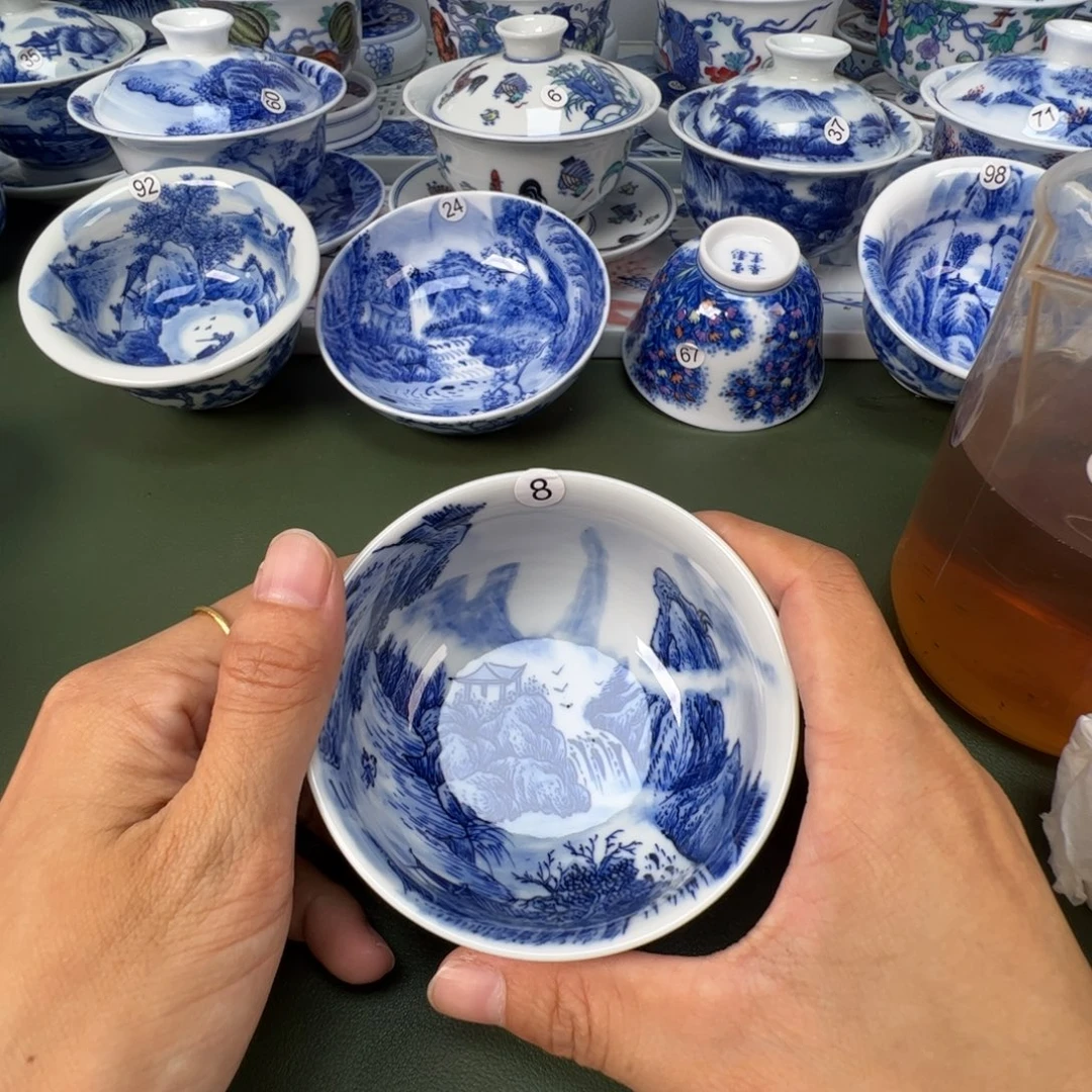 景德镇纯手工纯手绘茶具木木8