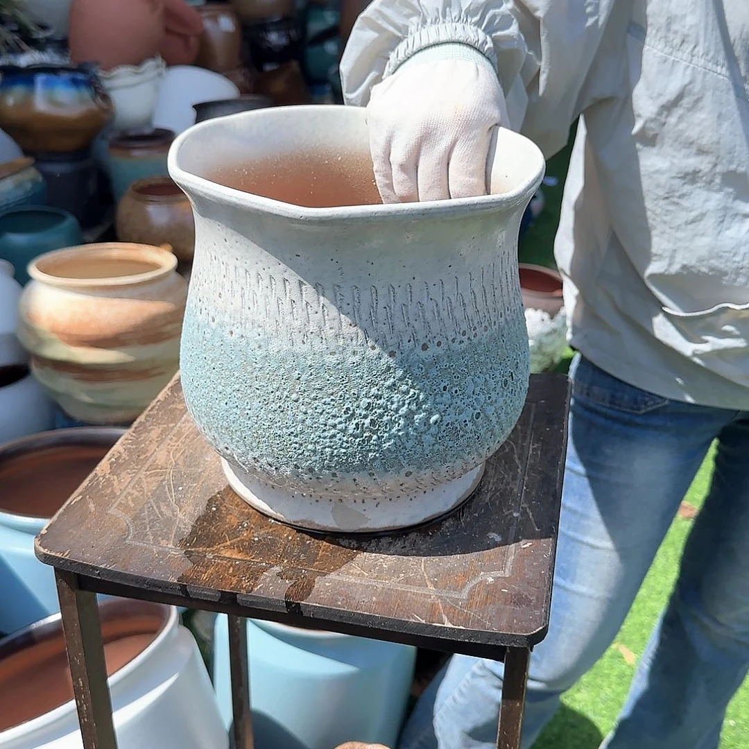 紫砂花盆王嫂花盆0613-695高20口20