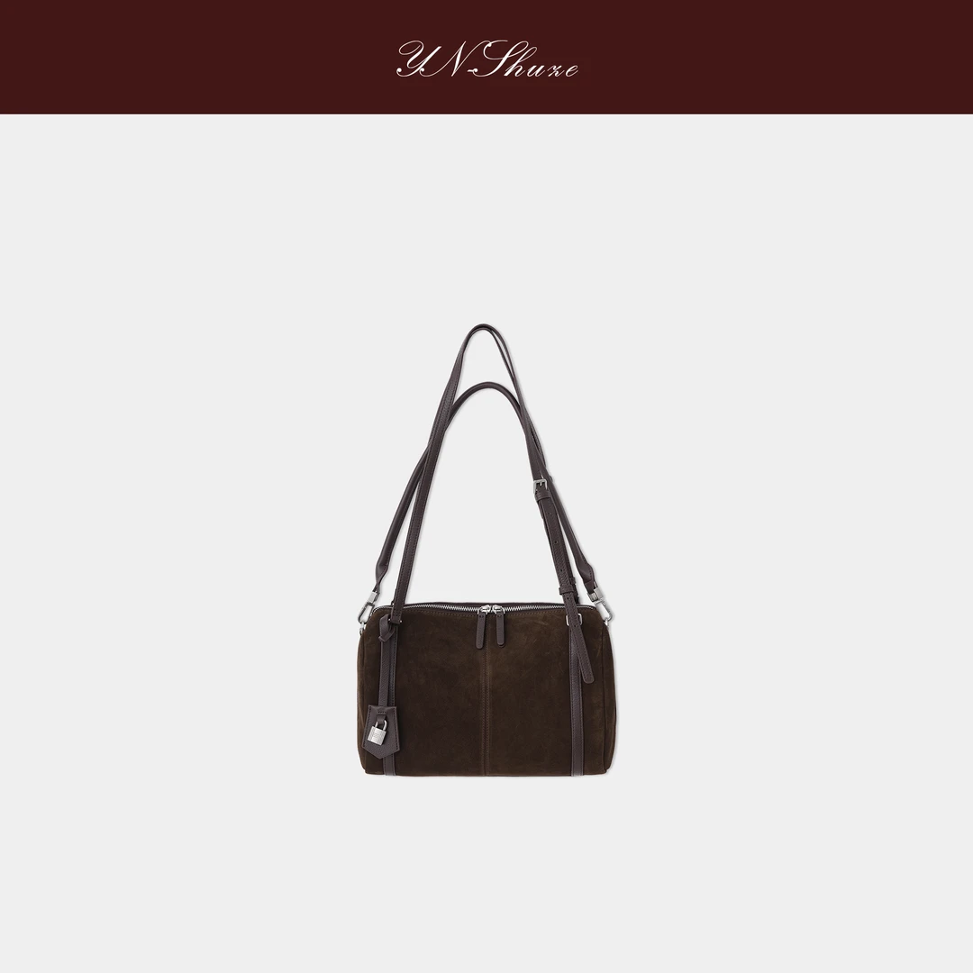 YN-SHUZE双根简约风拉链暗袋单肩包肩包小众水桶包 YNB-14842