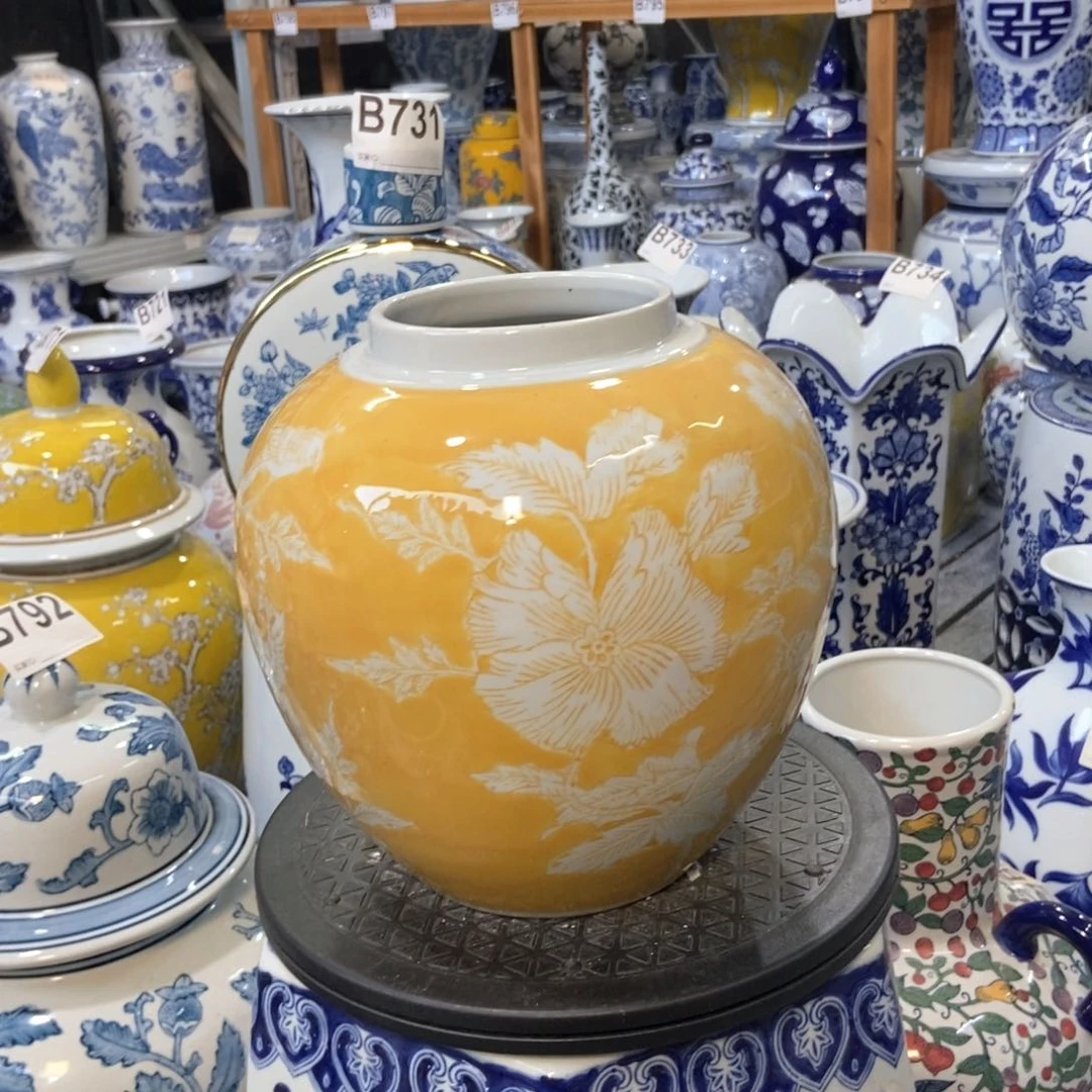 摆件轻微矿点手绘釉下彩