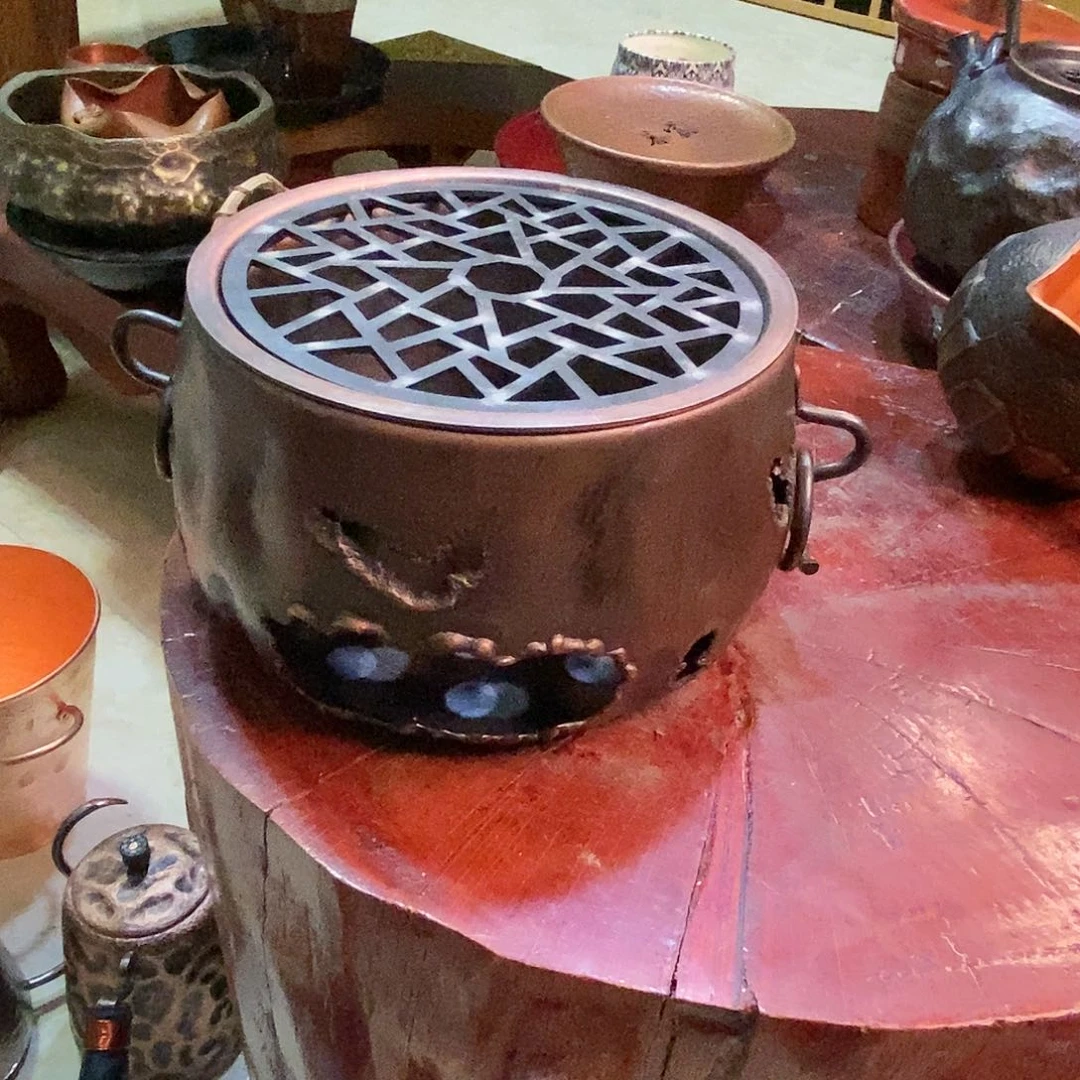 手工锻打工艺小丑炉