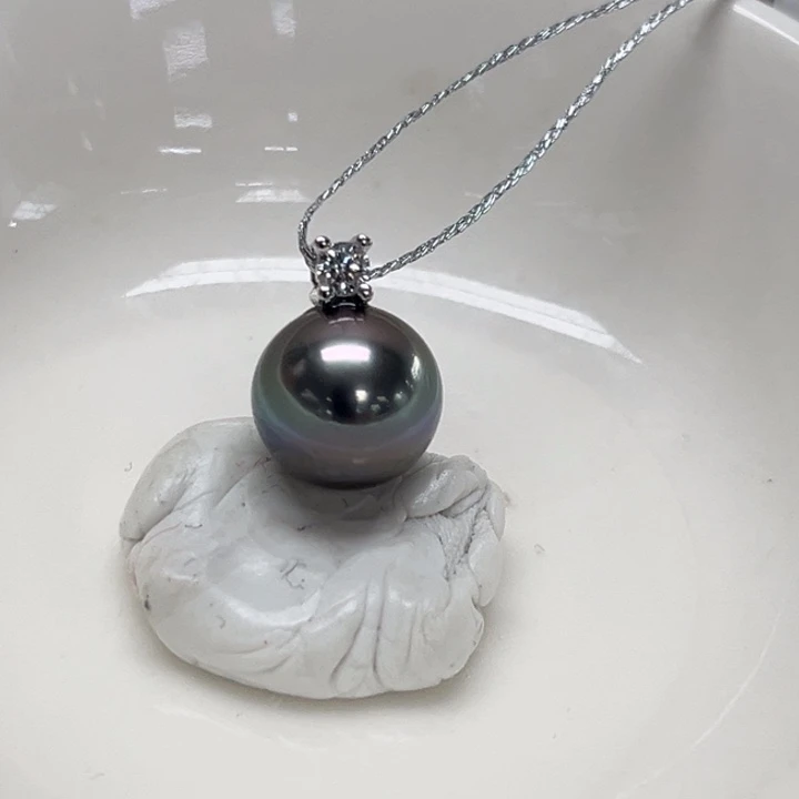 颈饰海水珍珠银S925镶嵌10-11mm 39和