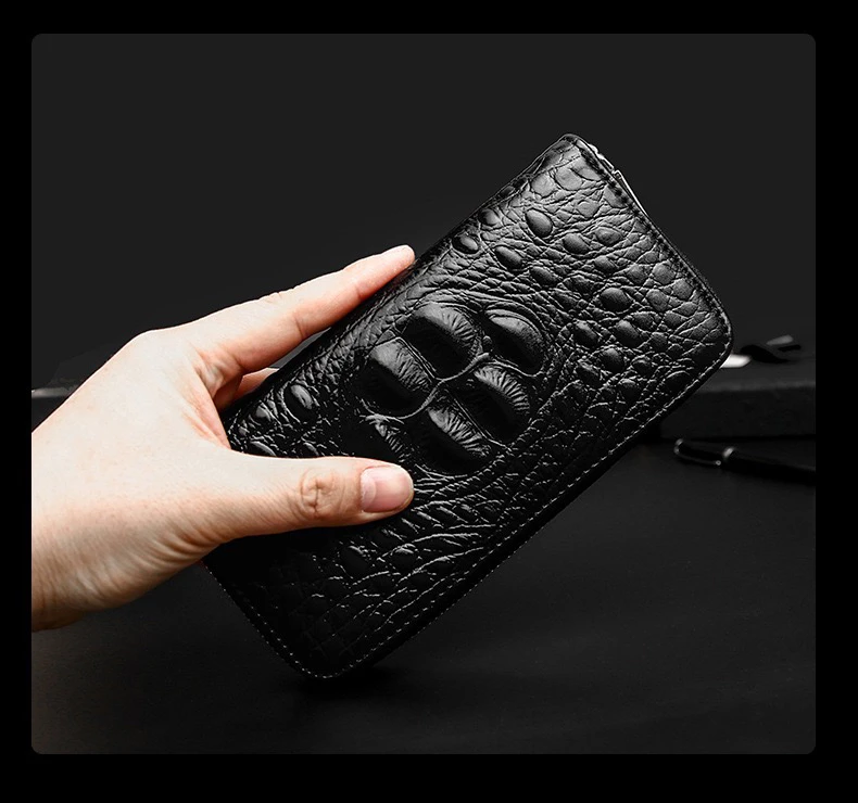 头层牛皮男士钱包新款潮流手抓牛皮压花钱包直播款商务多卡位手包