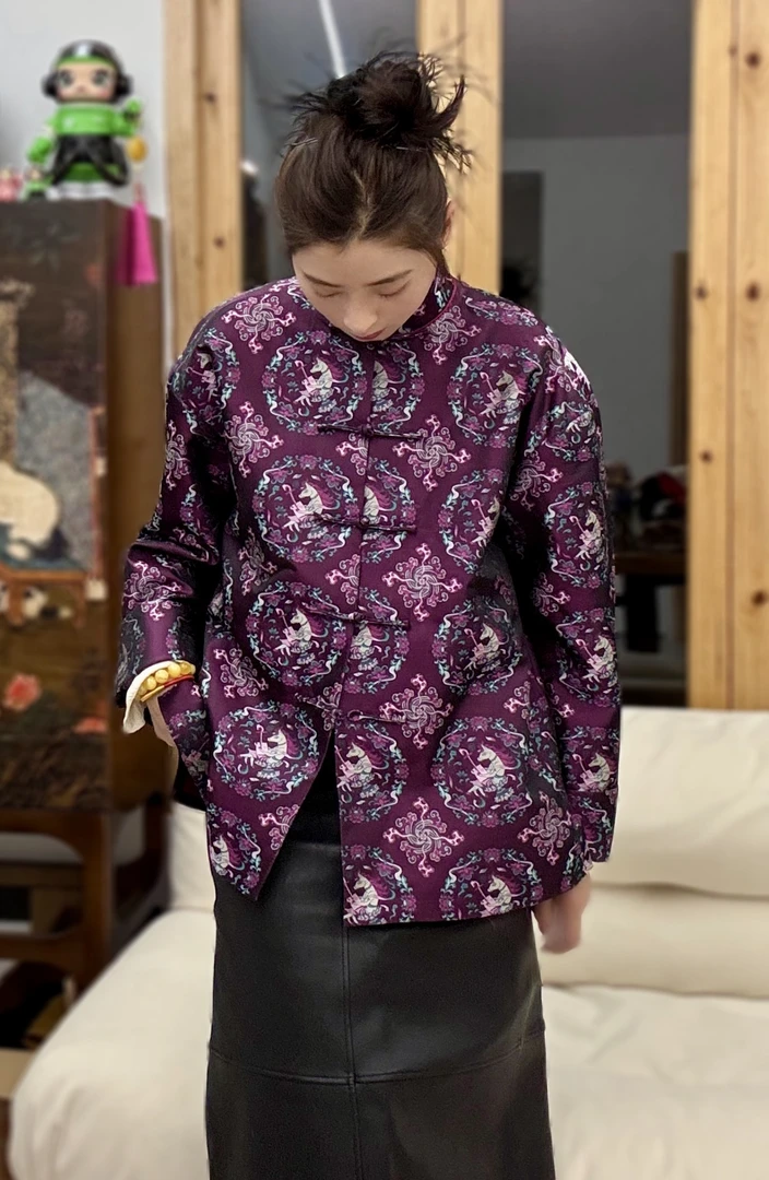 婉莹手工 中式唐装 午马