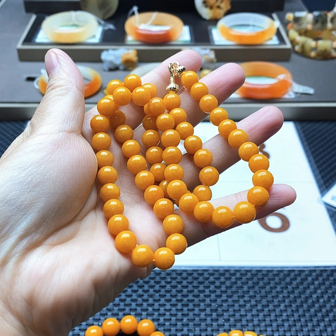 石英质玉（黄龙玉）未镶嵌手镯