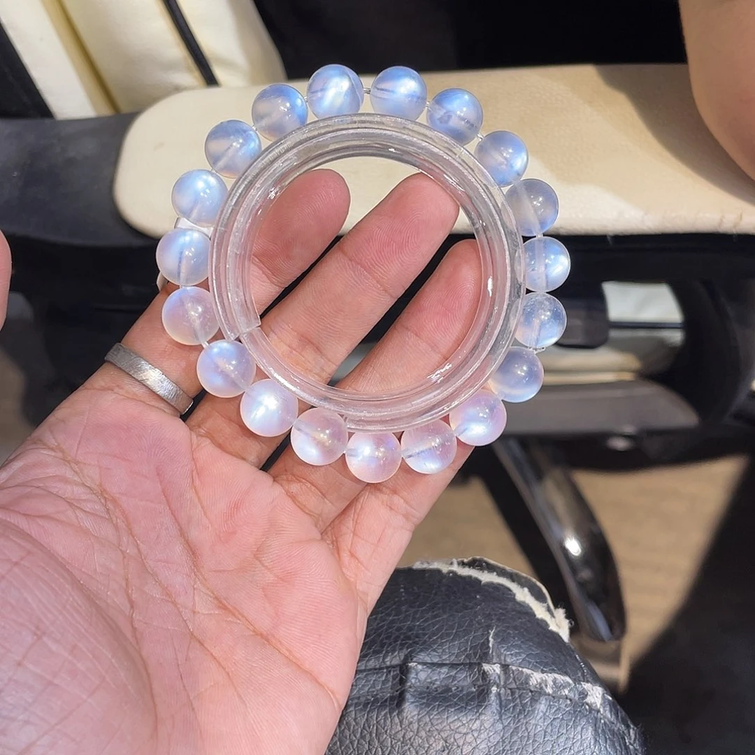 长石手链未镶嵌极品蓝月光11.2mm