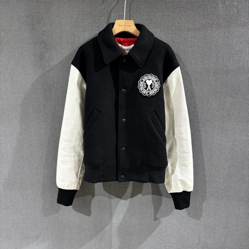 95新 maje  Ami（pm）拼皮棒球服外套 s码/6976