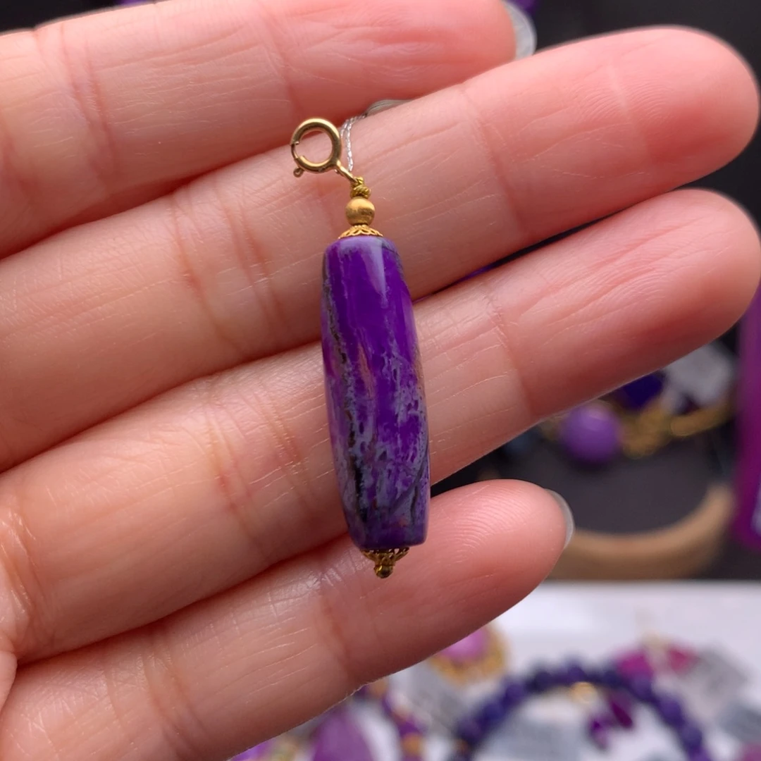 苏纪石（舒俱来）18K金镶嵌吊坠