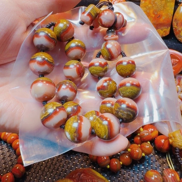 虎***鲸玛瑙/玉髓未镶嵌手链