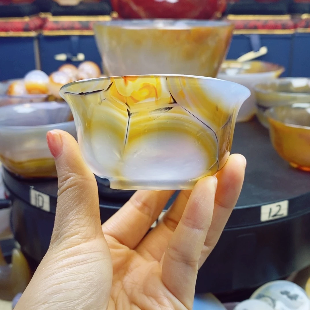 未镶嵌杯子玛瑙/玉髓小*