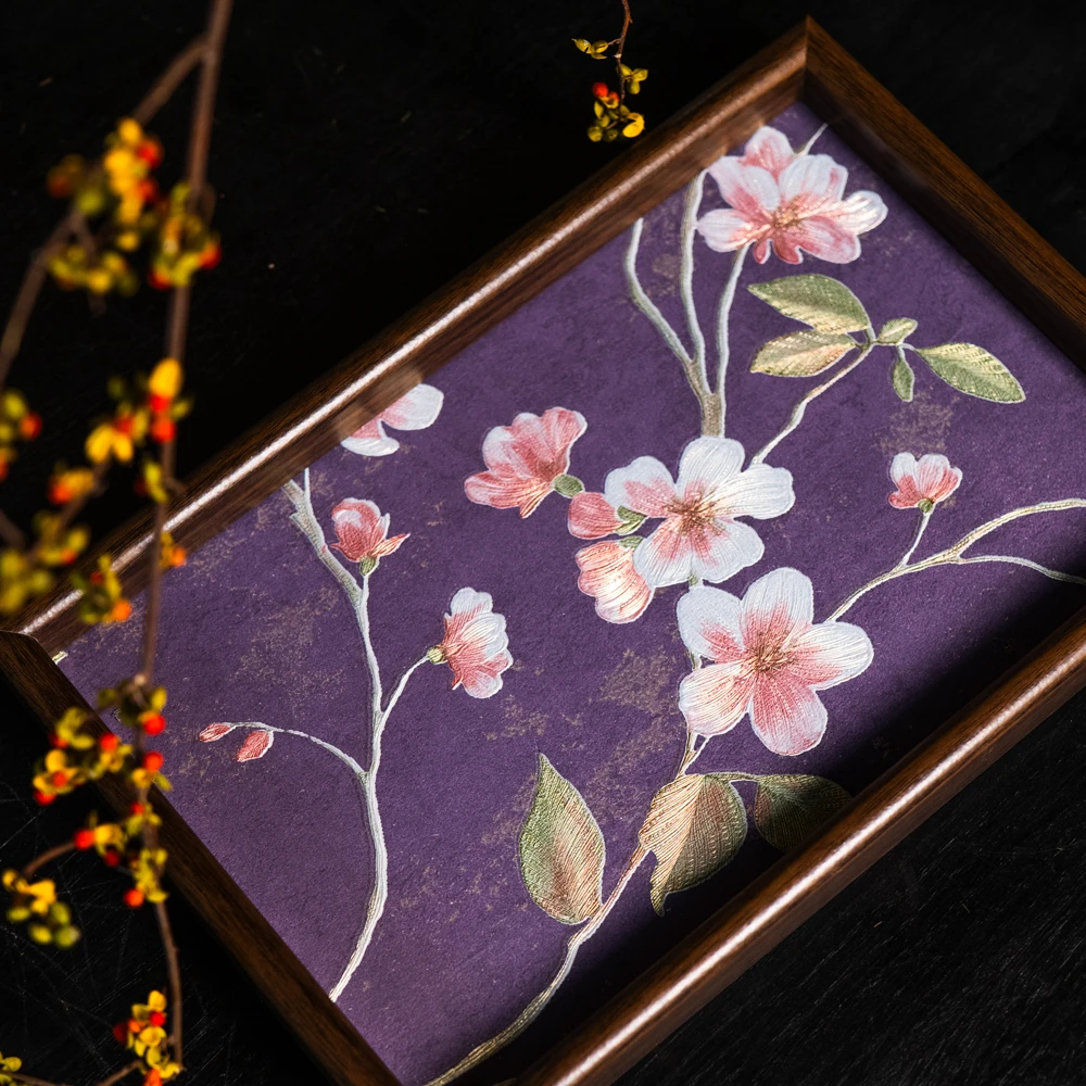 DY0002 东宜  紫色花朵茶盘茶道零配