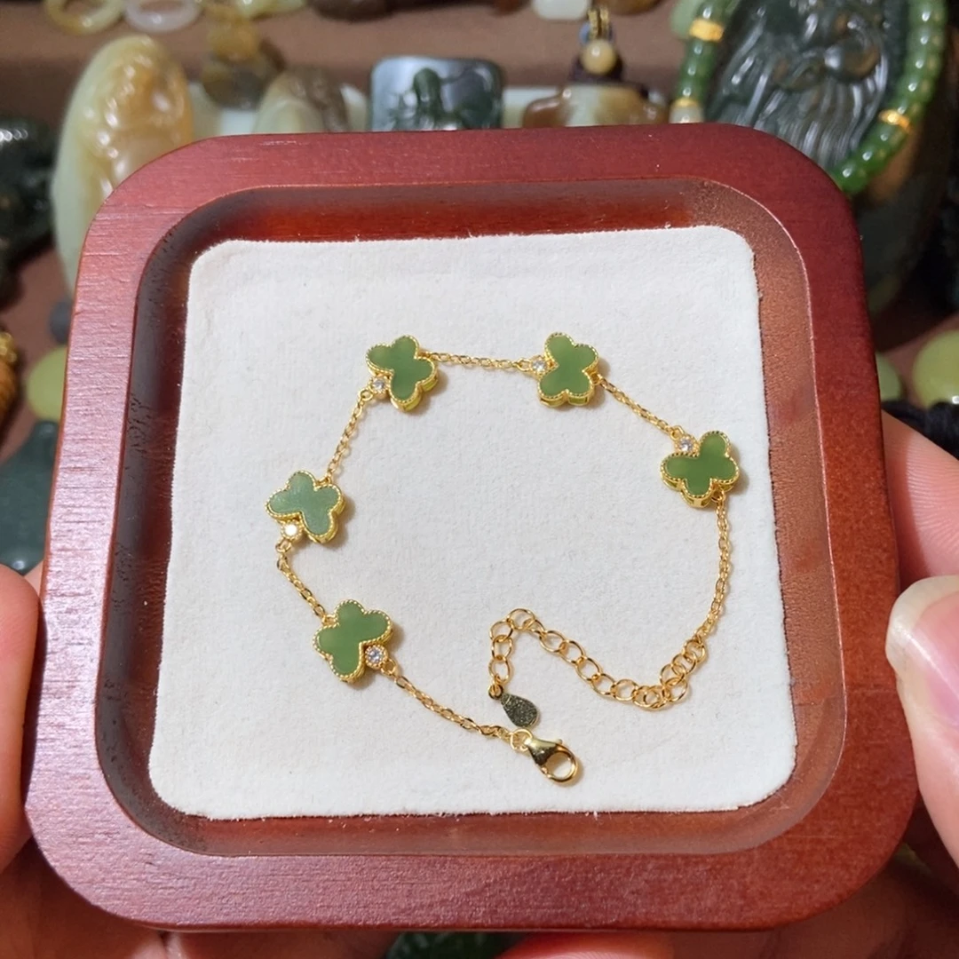 和田玉银S925镶嵌挂件