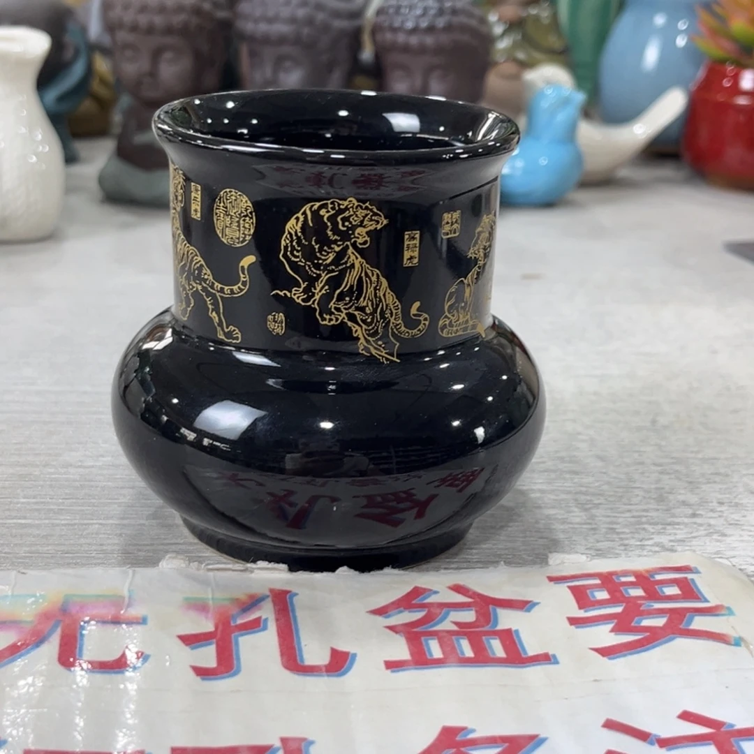 陶瓷绿植多肉微瑕花盆口径6.5*11无孔