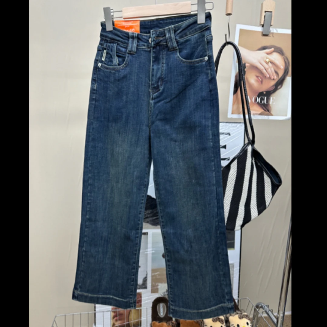 小白姐姐89010秋款牛仔裤直筒裤显高显瘦