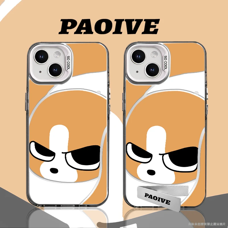 比格多栋创意适用苹果华为vivoiPhone小米三星防摔彩银手机壳