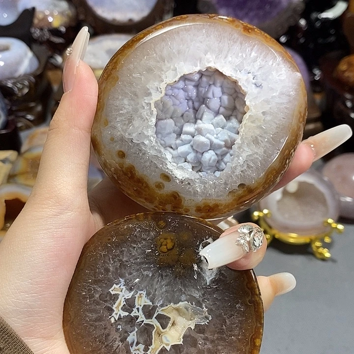 未镶嵌紫晶摆件聚宝盆