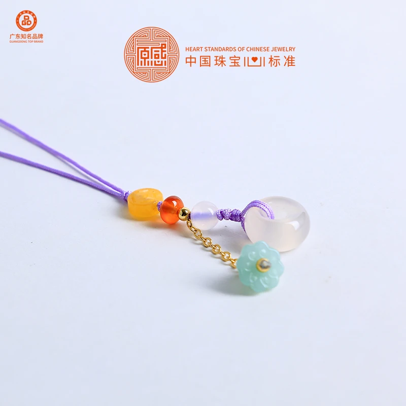 国风精品玉髓东陵玉手机挂