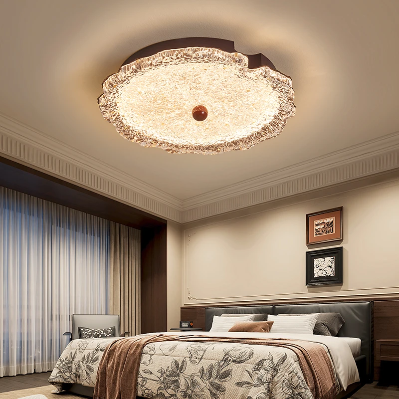 卧室灯主卧2025新款大气高级感复古美式中古风全光谱护眼吸顶灯