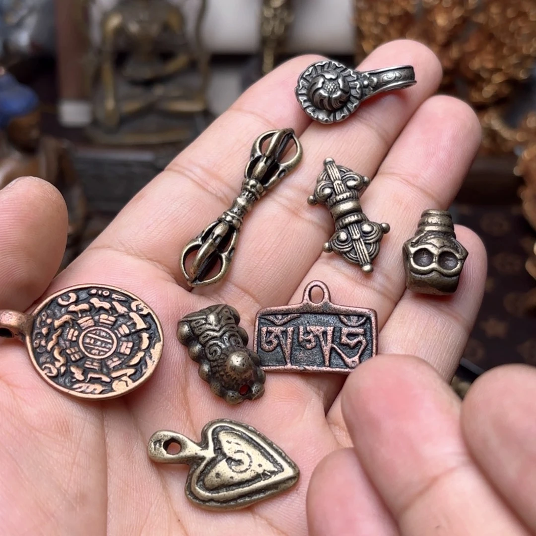 铜星月菩提挂件项链