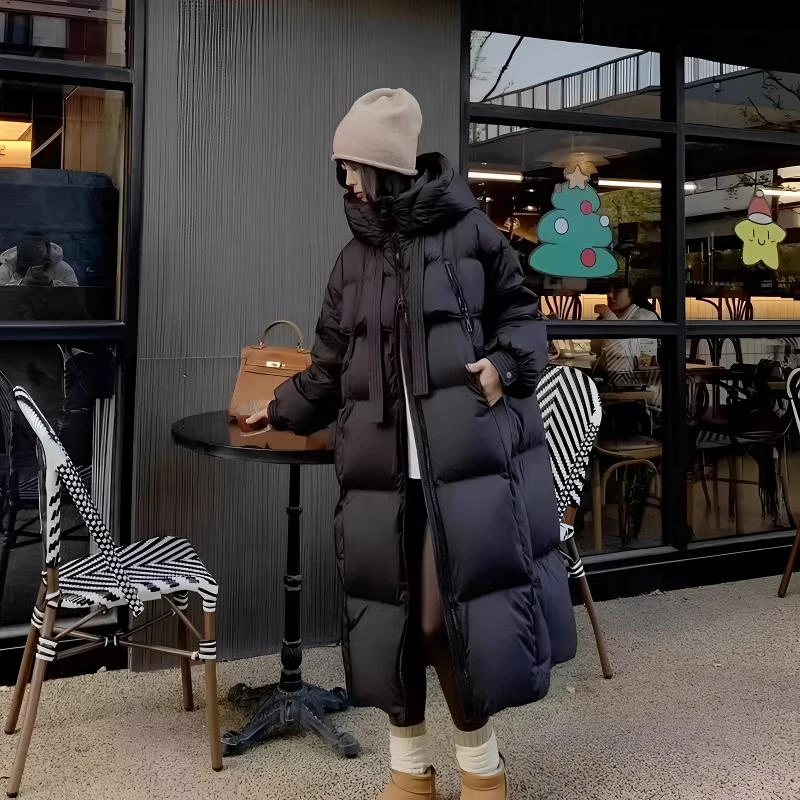 【大被子飘带款】中长款反季特价连帽过膝防寒保暖服