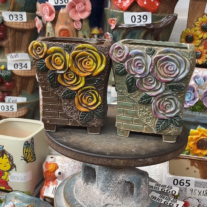 花盆紫砂粗陶材质多肉花盆