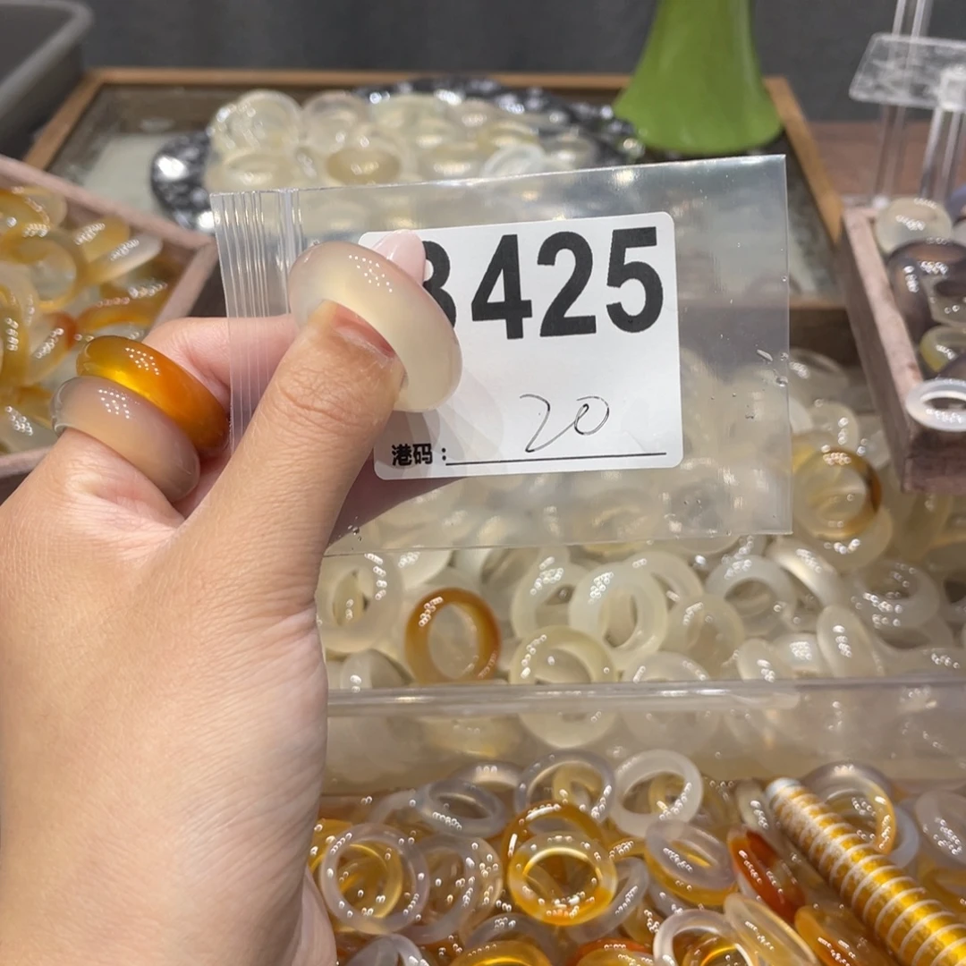 玛瑙/玉髓未镶嵌戒指425