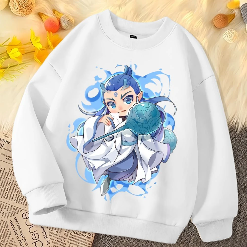 春秋季男女童中国风山东即墨圆领卫衣中大童时尚百搭哪吒薄款外套