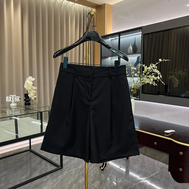 2025夏款轻薄阔腿短裤高腰显瘦透气休闲百搭GK-375