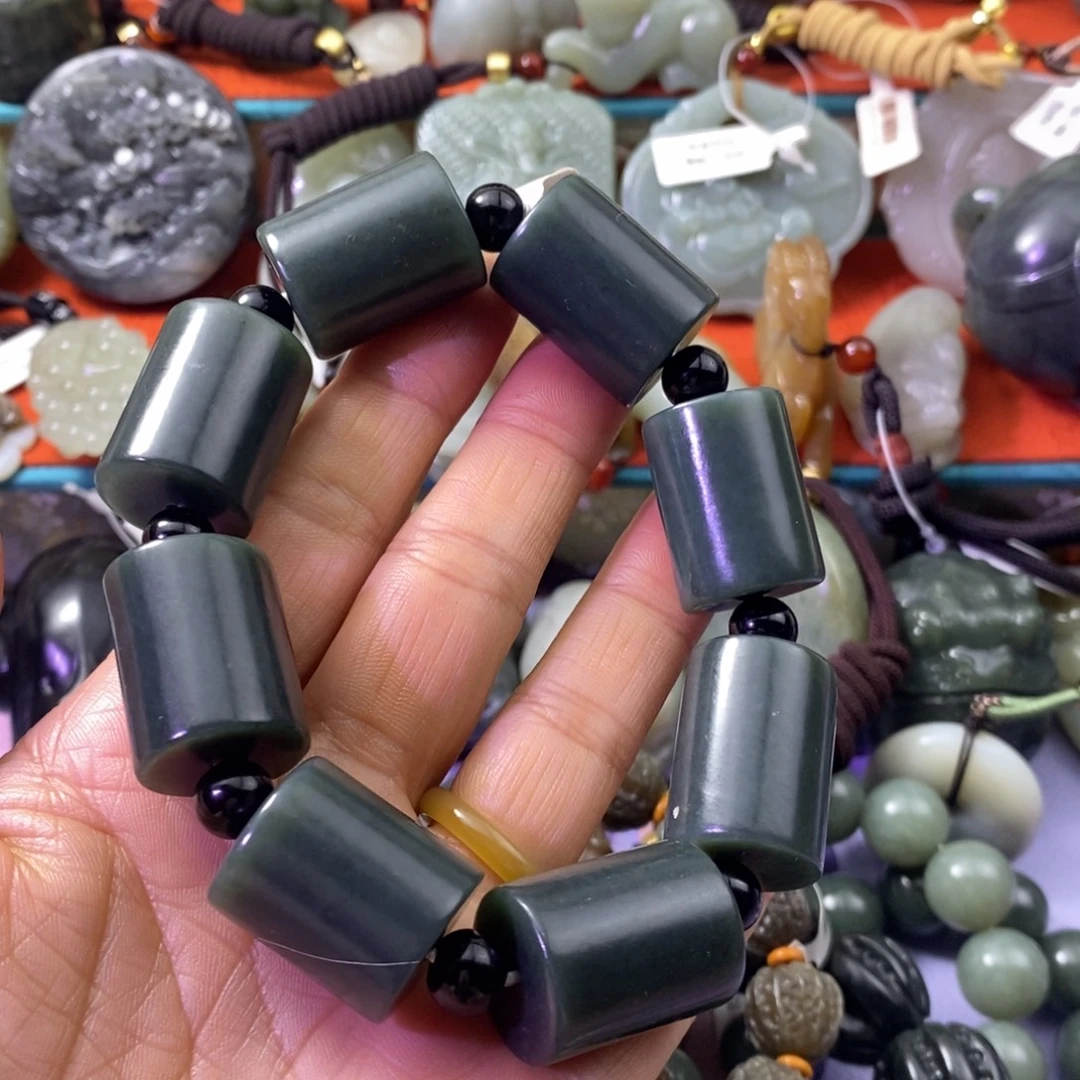 和田玉未镶嵌手链