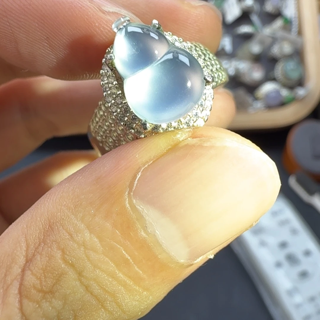 翡翠未镶嵌戒指天然缅甸翡翠A货